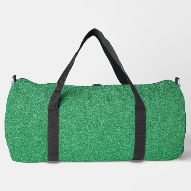 Grüner Glitzer, Sparkle, Hintergrund des Glitzer Duffle Bag (Vorderseite)