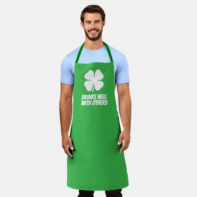Grüner Glücksklee lustiger St. Patrick's Day  Schürze (Getragen)