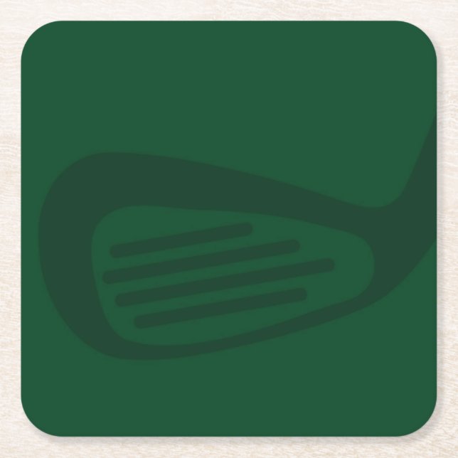Grüner Golf-Papier-Untersetzer Rechteckiger Pappuntersetzer (Vorderseite)