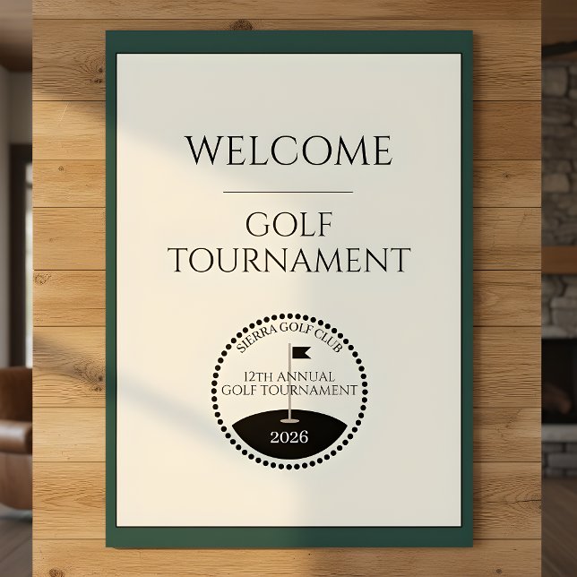 Grüner Golfturnier-Willkommensposter Poster (Von Creator hochgeladen)