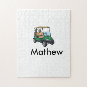 Grüner Golfwagen Name Mann Sport Junge Geschenke B