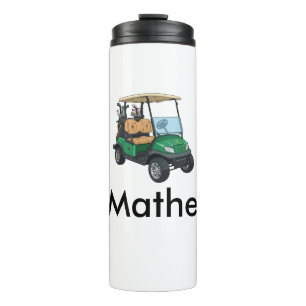 Grüner Golfwagen Name Mann Sport Junge Geschenke B Thermosbecher