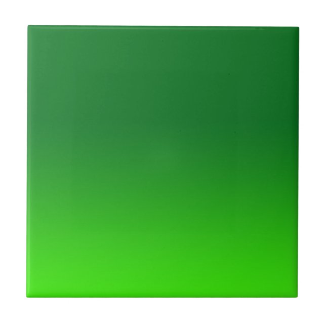 Grüner Gradient Ombre Lebendig Modern Einfach Fliese (Vorderseite)