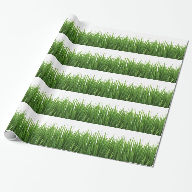 Grüner Gras Hintergrund Geschenkpapier (Ungerollt)