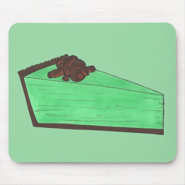 Grüner Grasshopper Minzkuchen Feinschmecker Backen Mousepad (Vorne)