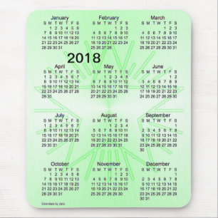 Grüner Großdruck-Kalender des Stern-2018 durch Mousepad