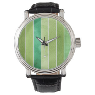 grüner großer Aquarellhintergrund - Aquarell Armbanduhr