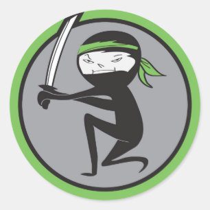 Grüner Gürtel Ninja Aufkleber