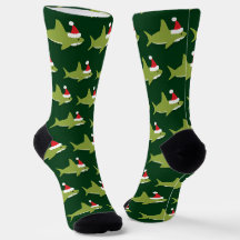 Grüner Hai - Weihnachtsmannmütze Weihnachten