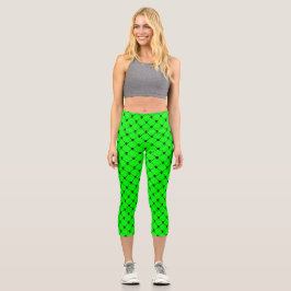 grüner Halbkugel Capri Leggings