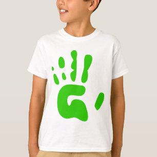Grüner Handdruck T-Shirt