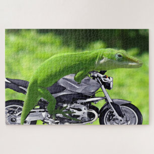 Grüner Hawaiian-Gecko-Reiter-Puzzle