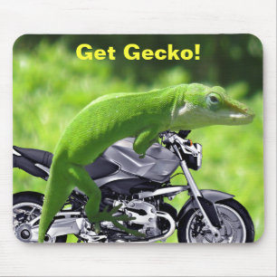 Grüner hawaiianischer Geckoreiter Mousepad