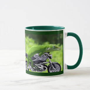 Grüner hawaiianischer Geckoreiter Tasse