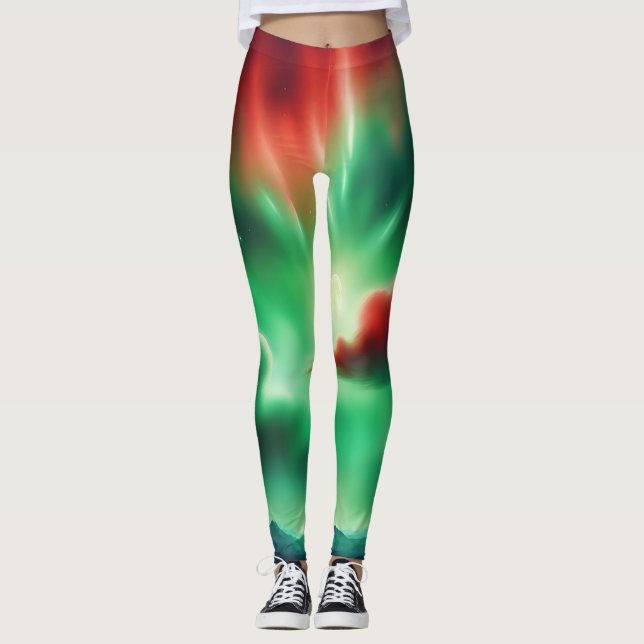 grüner Himmel Leggings (Vorderseite)