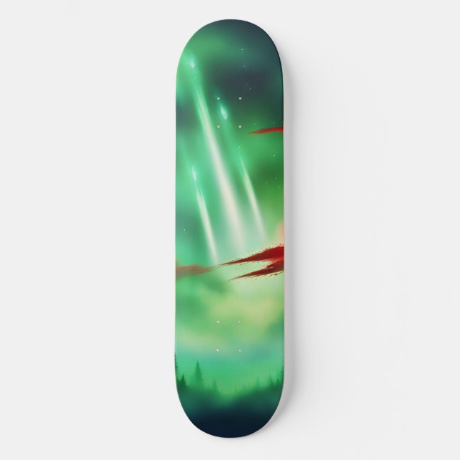 grüner Himmel Skateboard (Vorderseite)