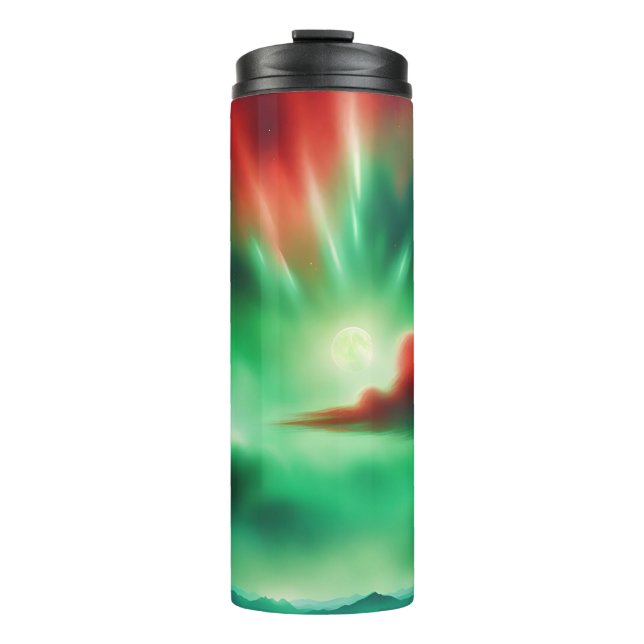 grüner Himmel Thermosbecher (Vorderseite)