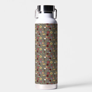 Grüner Hintergrund für die Blumenpracht im Herbst Trinkflasche