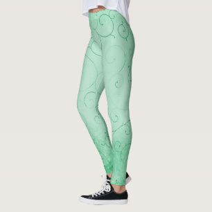 Grüner Hintergrund Leggings