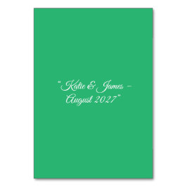 Grüner Hintergrund mit flacher Minze - Hochzeitsde Tischnummer