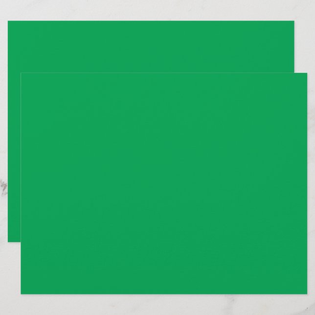 grüner Hintergrund mit weißem Rand Briefbogen (Vorne/Hinten)