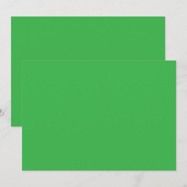 grüner Hintergrund mit weißem Rand Einladung (Vorne/Hinten)