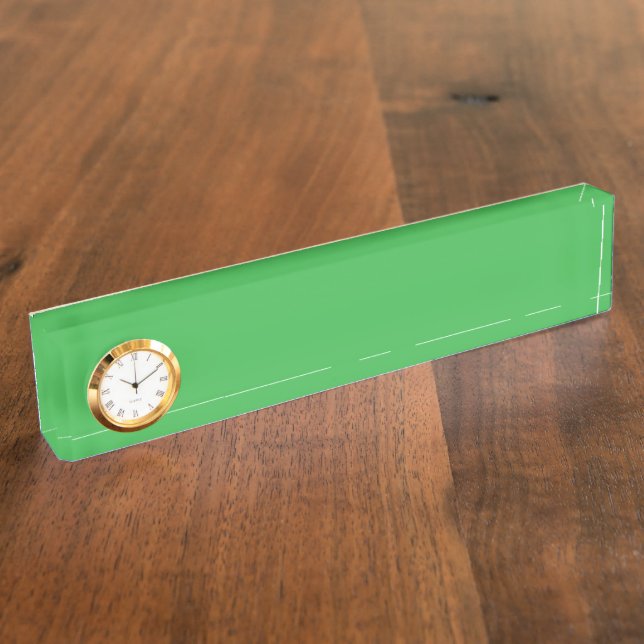 grüner Hintergrund mit weißem Rand Namensplakette (Seite)
