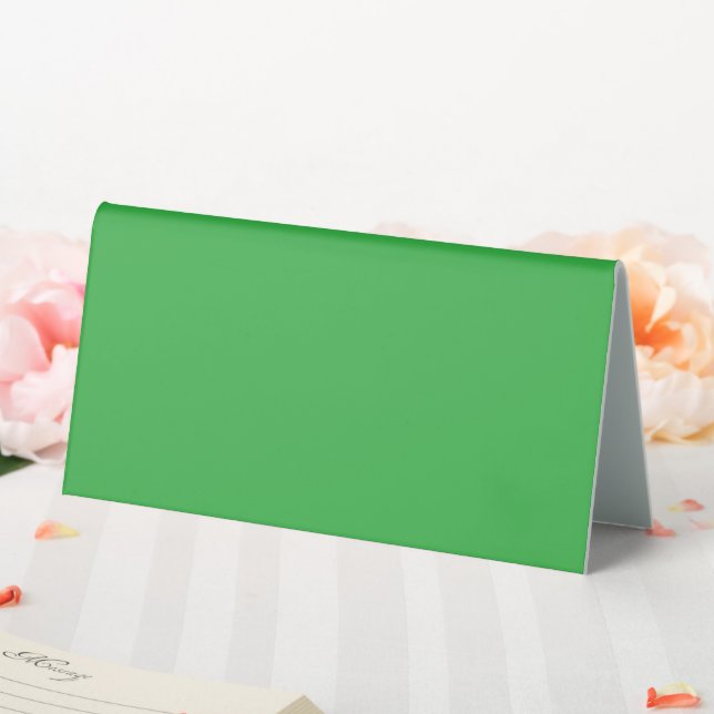 grüner Hintergrund mit weißem Rand Tischaufsteller (In Situ (Hochzeit))
