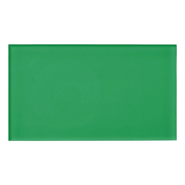 Grüner Hintergrund mit weißer Grenze für das moder Namenschild (Vorderseite)