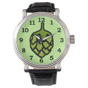 Grüner Hopfen Pflanze Bier Armbanduhr