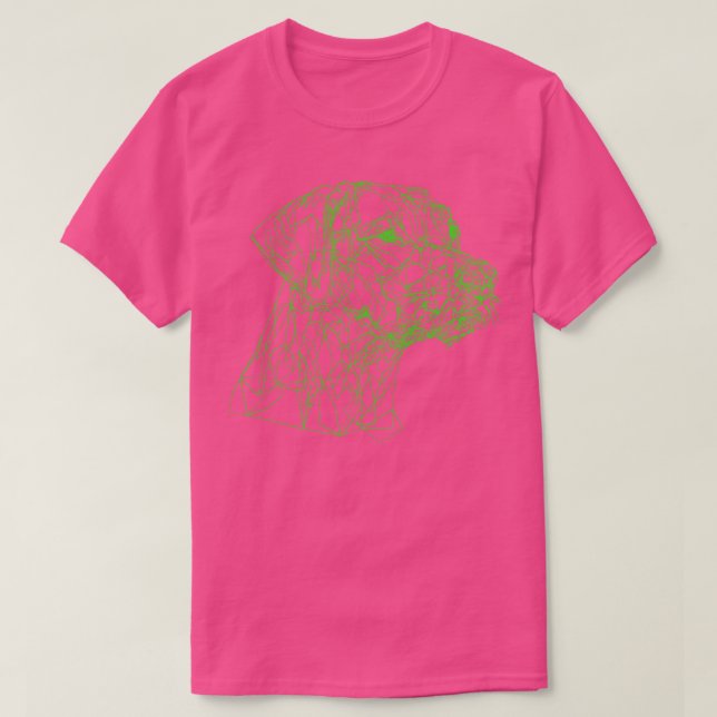 Grüner Hund T-Shirt (Design vorne)