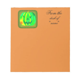 Grüner Jack oder Laterne Halloween Thunder_Cove Notizblock