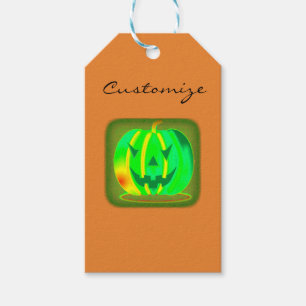 Grüner Jack o'lantern Halloween Thunder_Cove Geschenkanhänger