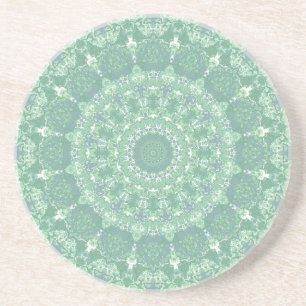 Grüner Kaleidoskop Getränkeuntersetzer