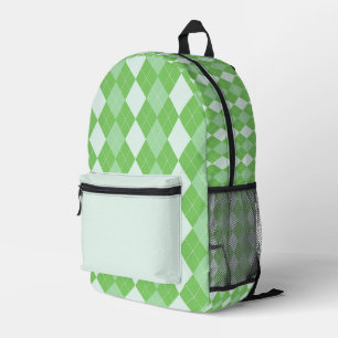 Grüner karierter Rucksack