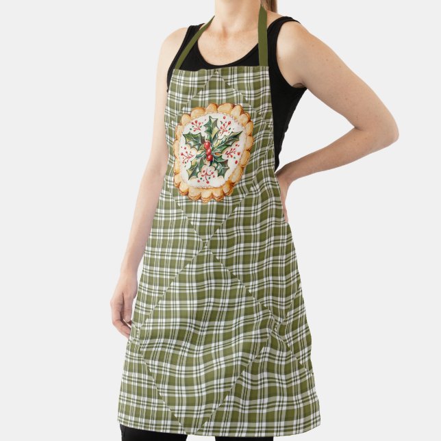 Grüner Karo-Weihnachtsplätzchen  Schürze (InSitu)