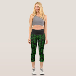 Grüner Keltenbaum Capri Leggings