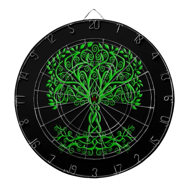 Grüner Keltenbaum Dartscheibe (vorne)