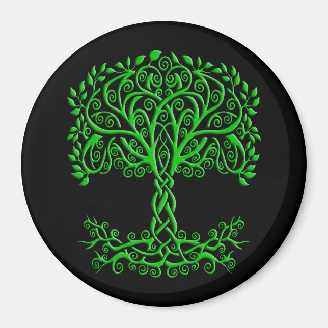 Grüner Keltenbaum Magnet (Vorne)