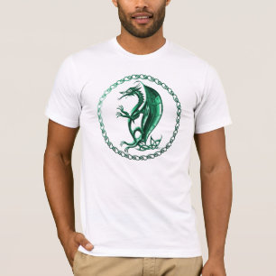 Grüner keltischer Drache T-Shirt