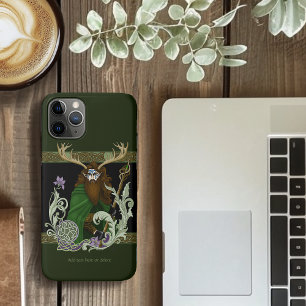 Grüner keltischer Geweihmann Case-Mate iPhone Hülle