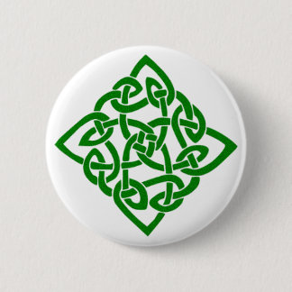 Grüner keltischer Knoten Button