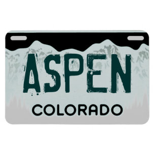 Grüner Kfz-Kennzeichenmagnet Aspen Colorado Magnet