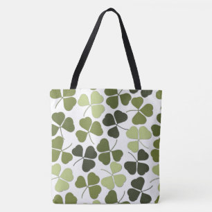 Grüner Klee in verschiedenen Schattierungen Tasche