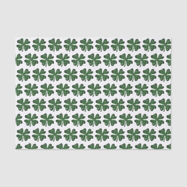 Grüner Klee St Patrick's Day Gewebepapier Seidenpapier (Vorderseite)