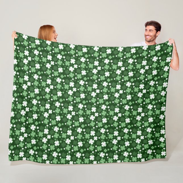 Grüner Kleeblatt, St. Patrick's Day Fleecedecke (Beispiel)