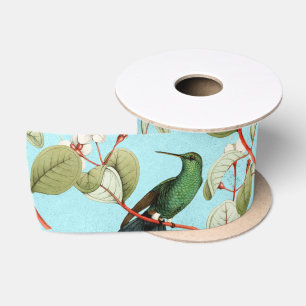 Grüner Kolibri Zweige Frühlingsgefühle Colibri Satinband