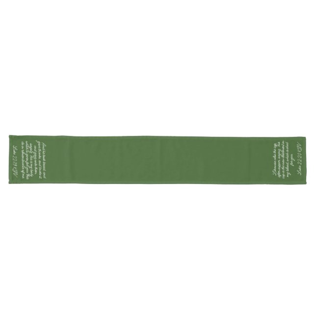 Grüner Kommunion Tischläufer Luke 20:19-20 KJV (Horizontal)