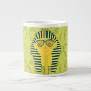 Grüner König Tut mit Sonnenbrille Jumbo-Tasse