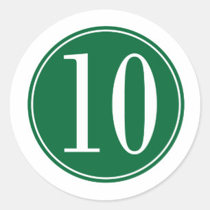 Grüner Kreis #10 Runder Aufkleber